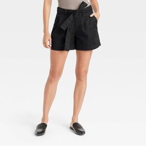 A New Day Women's High-Rise Pleat Front Shorts - size 16